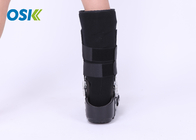 Black Medical Walking Boot For Broken Foot , Pneumatic Walking Boot Universal Sizes