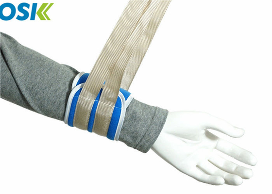Μπλε υπομονετικά λουριά περιορισμού, χέρια/μαλακού άκρων περιορισμού πόδια σχεδίου Velcro
